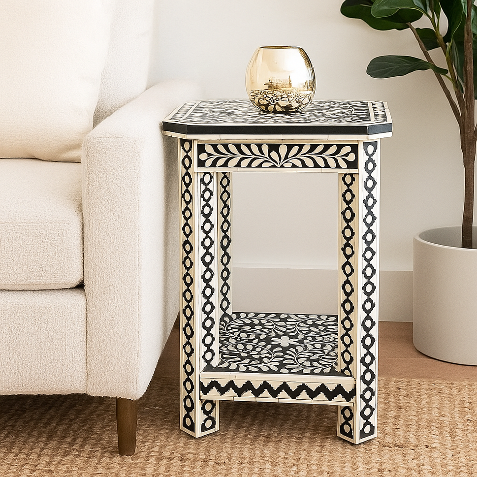 Miguel Bone Inlay Stool