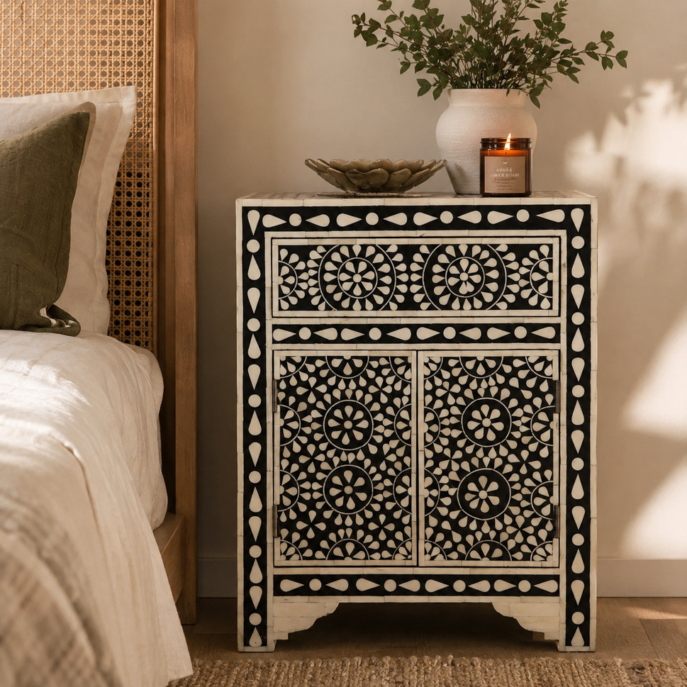Brody Bone Inlay Bedside