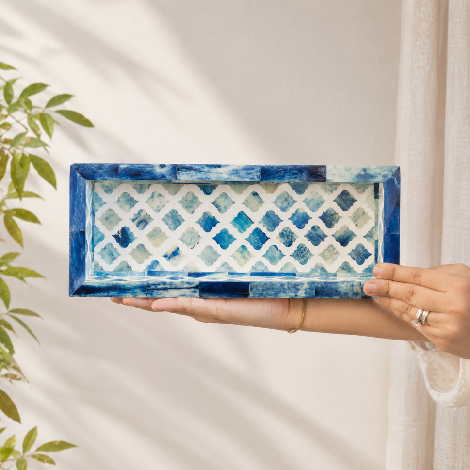 Liza Bone Inlay Pattern Tray