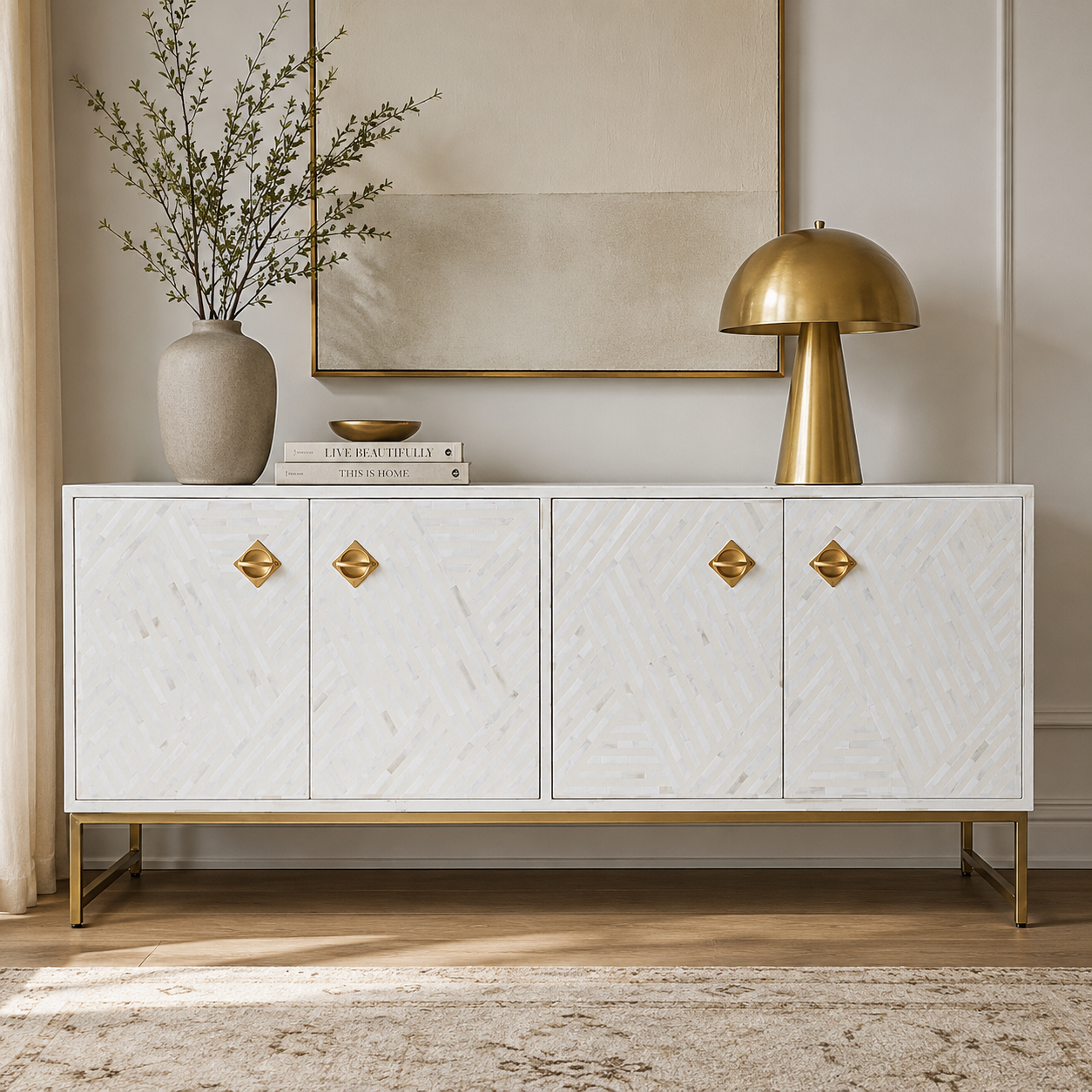 Chaanila Bone Inlay Side Board