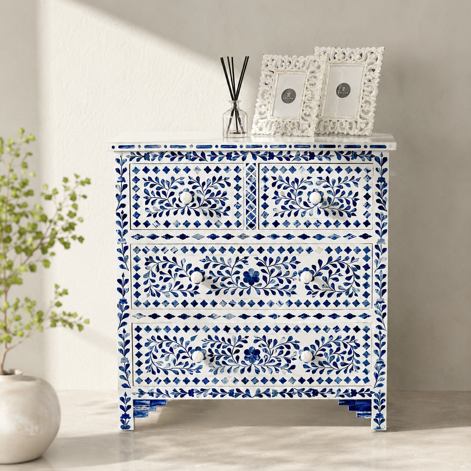 Elaya Bone Inlay Chest of Drawer