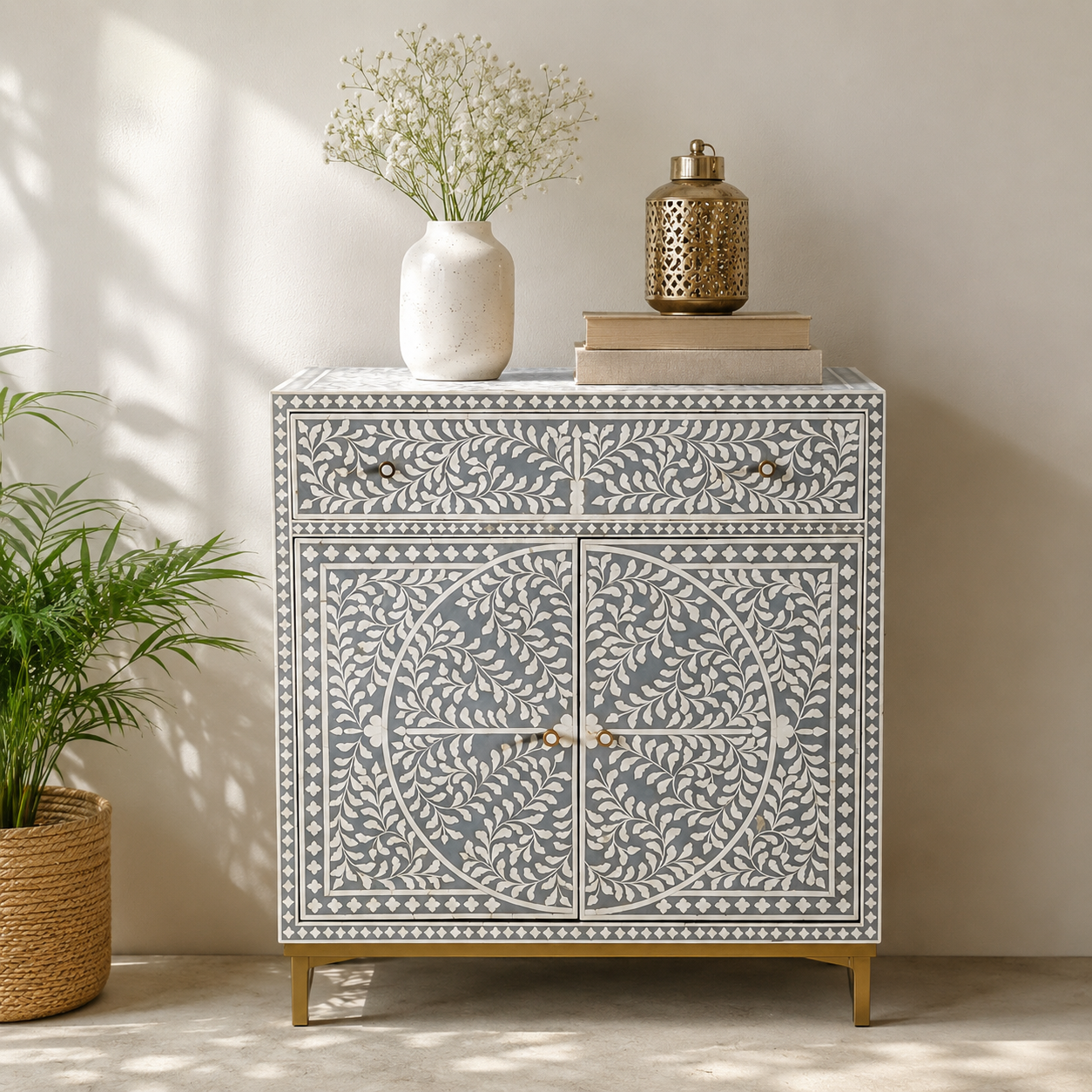 Estia Bone Inlay Cabinet