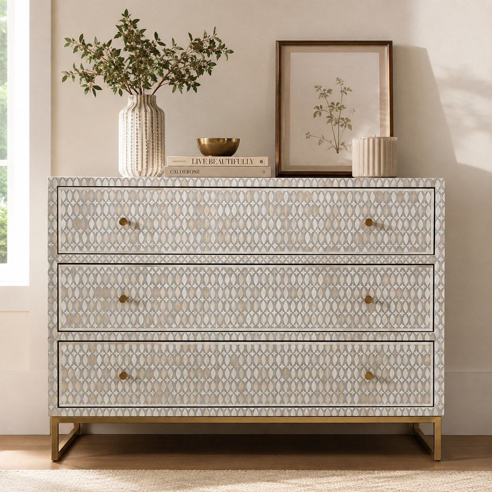 Hardie Bone Inlay Chest of Drawer