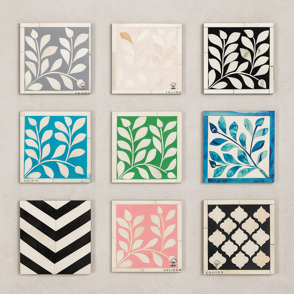 Deena Bone Inlay Coaster