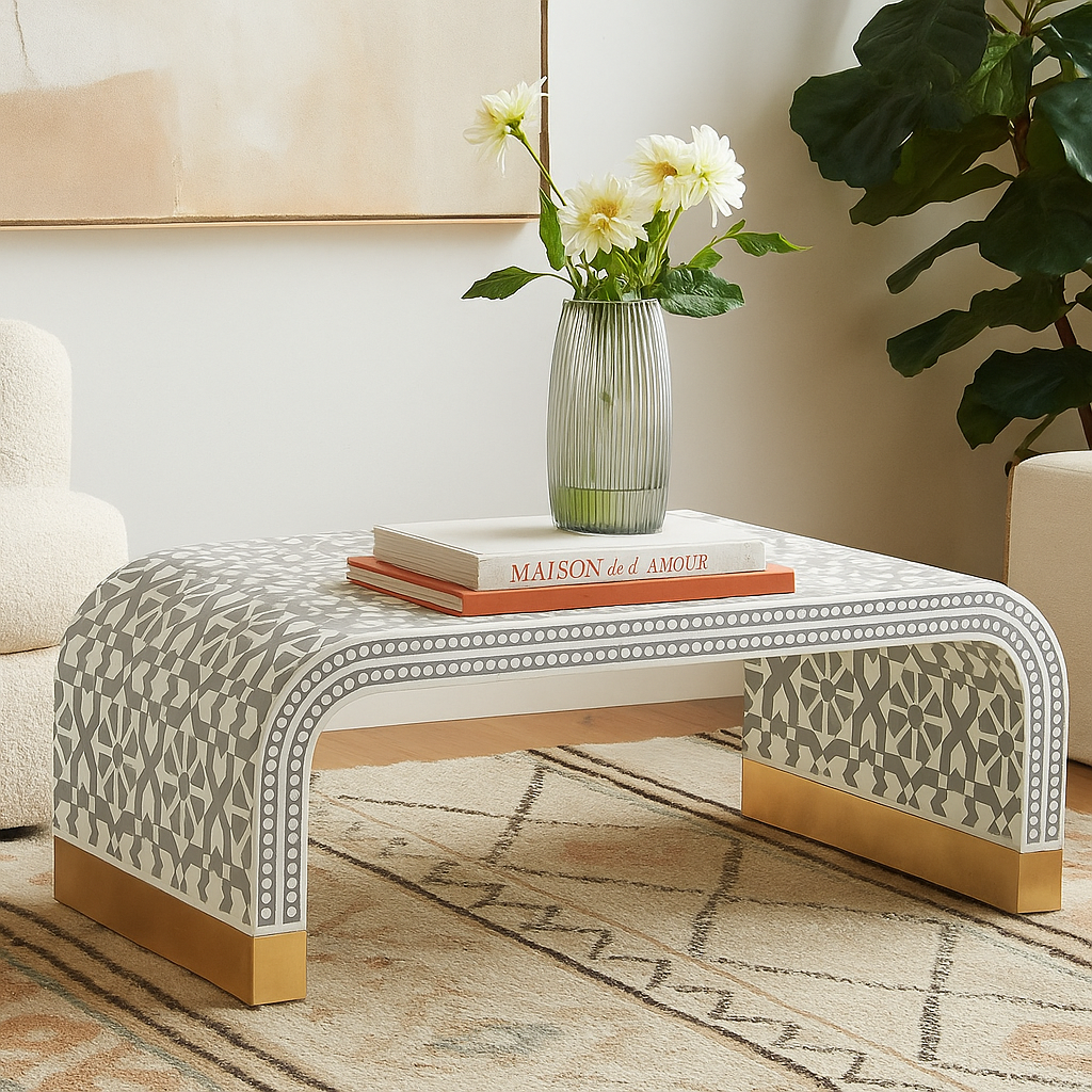 Ushaf Bone Inlay Coffee Table