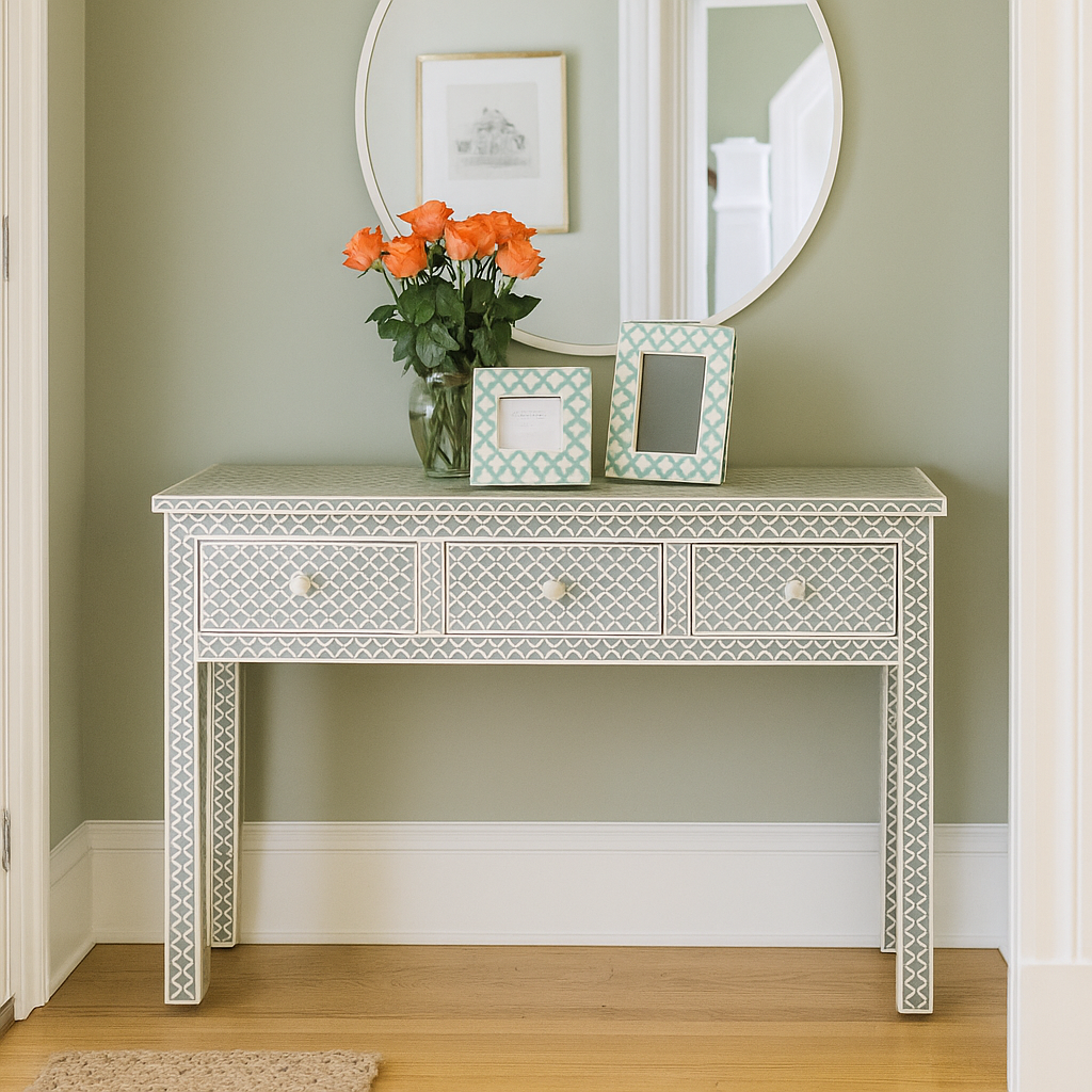 Sebba Bone Inlay Console Table