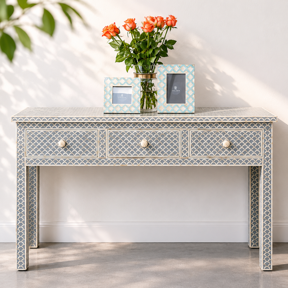 Sebba Bone Inlay Console Table