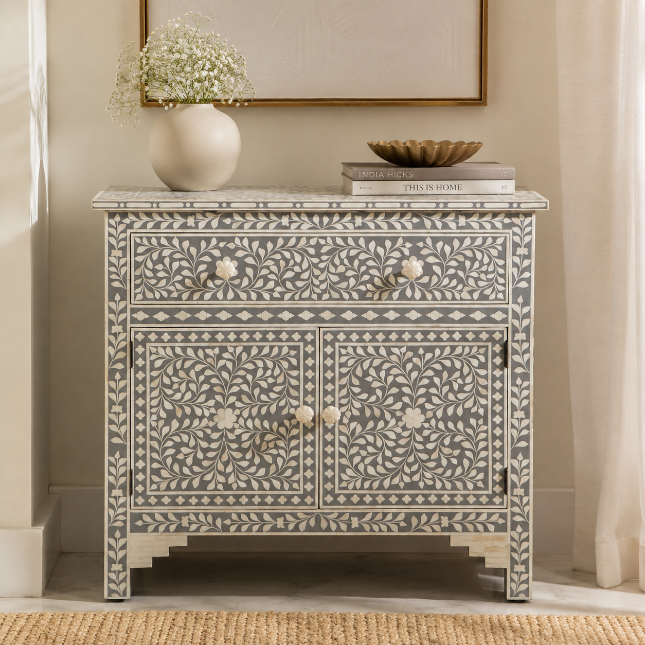 Neve Bone Inlay Cabinet