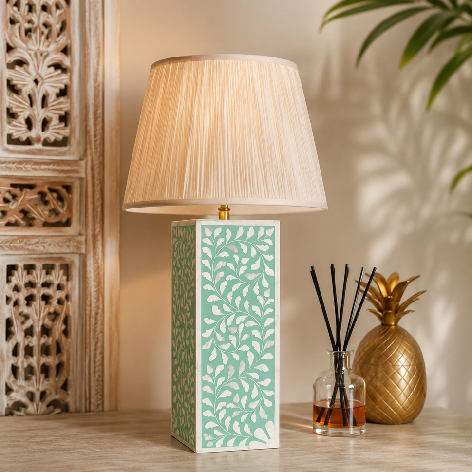 Ashley Bone Inlay lamp with shade