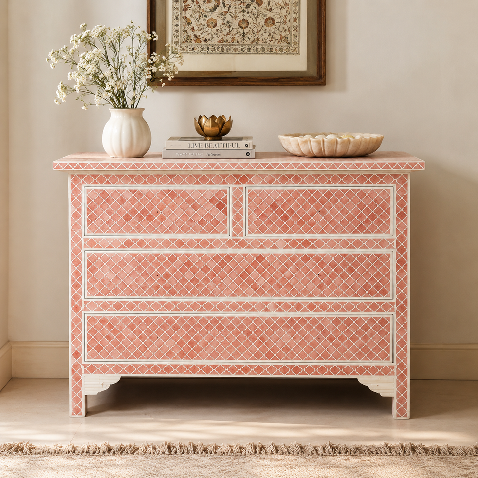Briar Bone Inlay Chest of Drawer