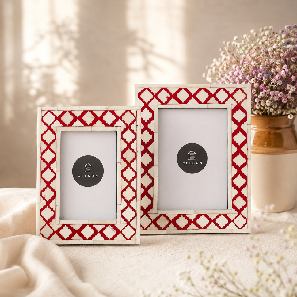 Ziva Bone Inlay Photo Frame