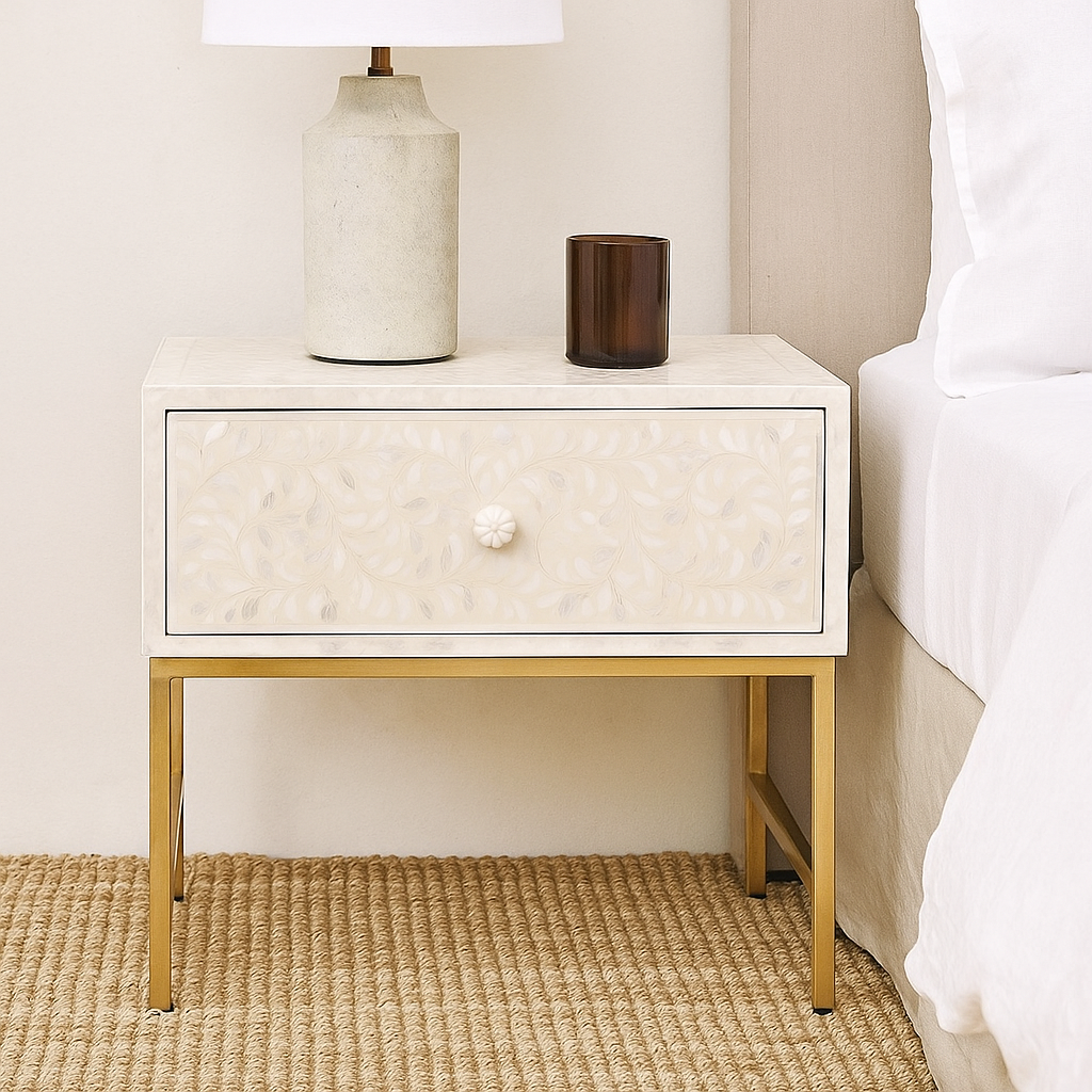 Rivia Bone Inlay Bedside