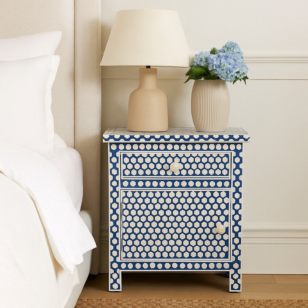 Laila Bone Inlay Bedside