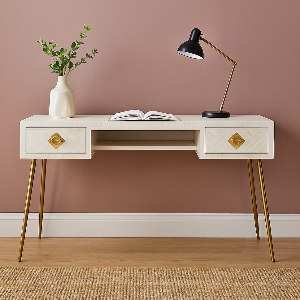 Cassidy Bone Inlay Study Table