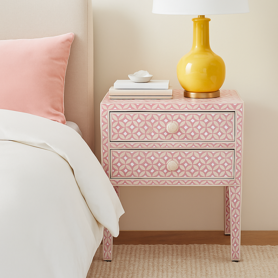 Loan Bone Inlay Bedside