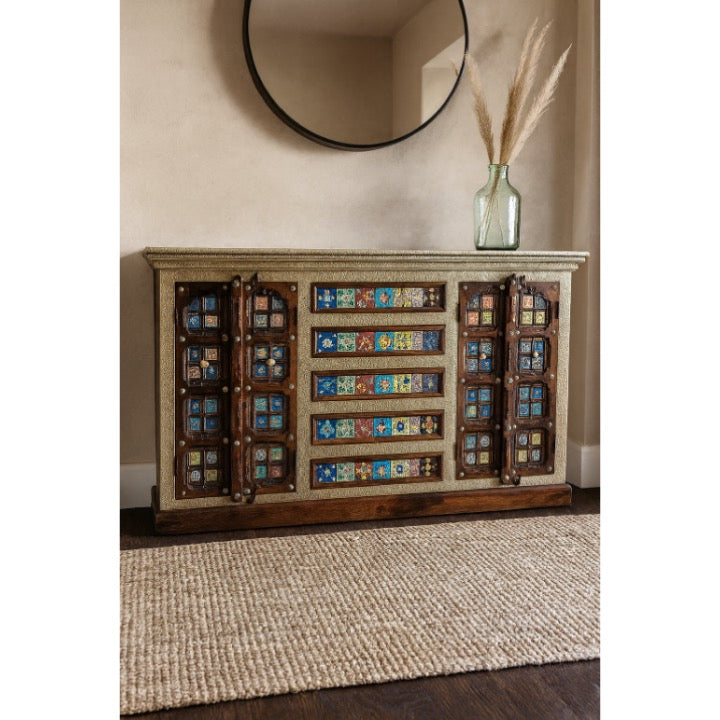 Cleve Wooden Tile Sideboard