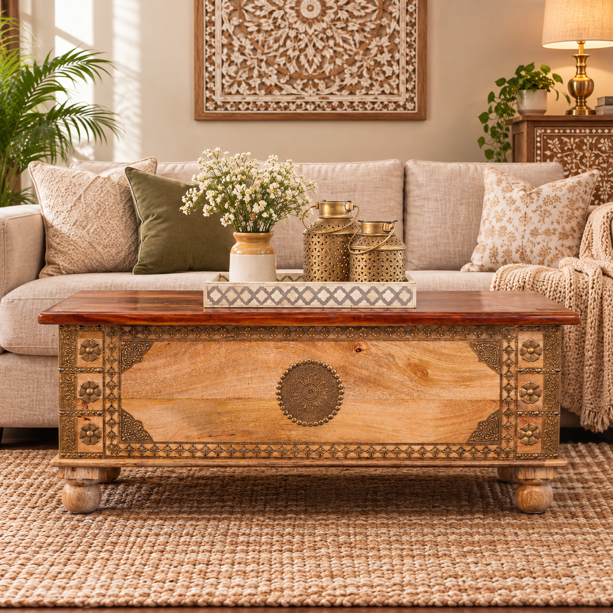Simon Brass Fitted  Heritage Trunk