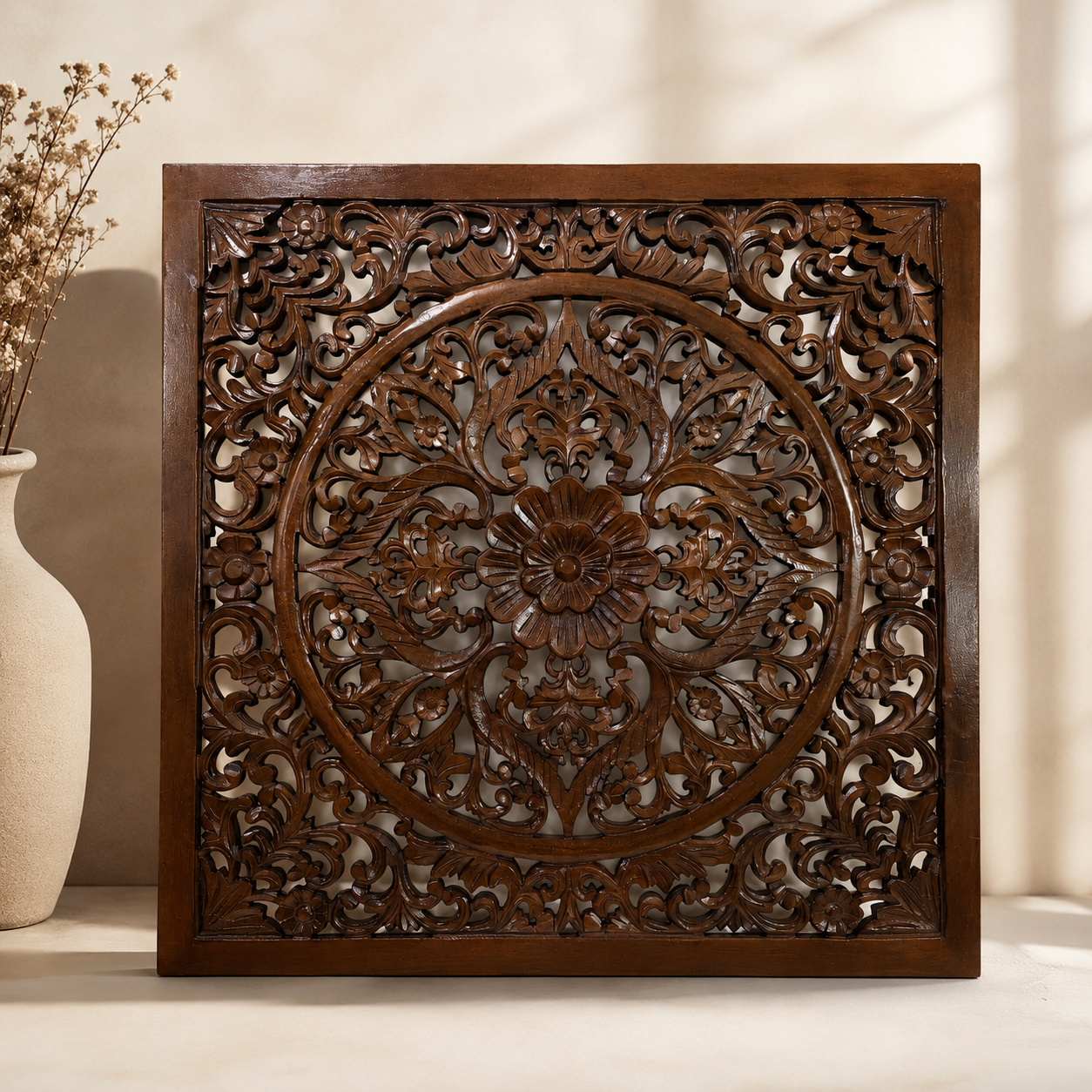Siggy Hand Carved Wall Panel