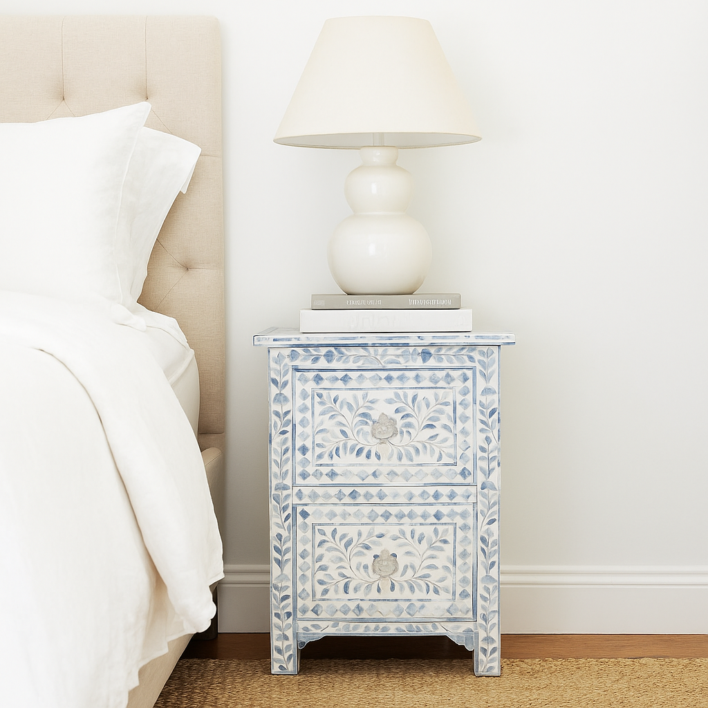 Dove Bone Inlay Bedside