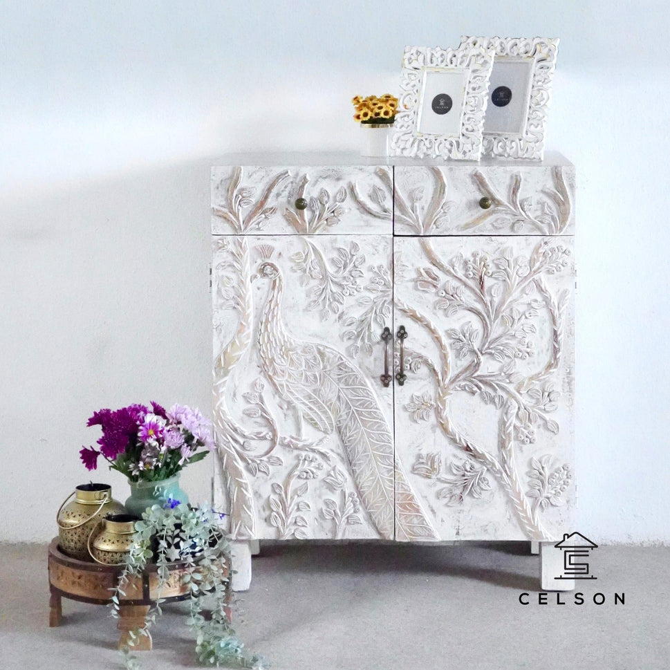 Leo Carved Wooden Cabinet