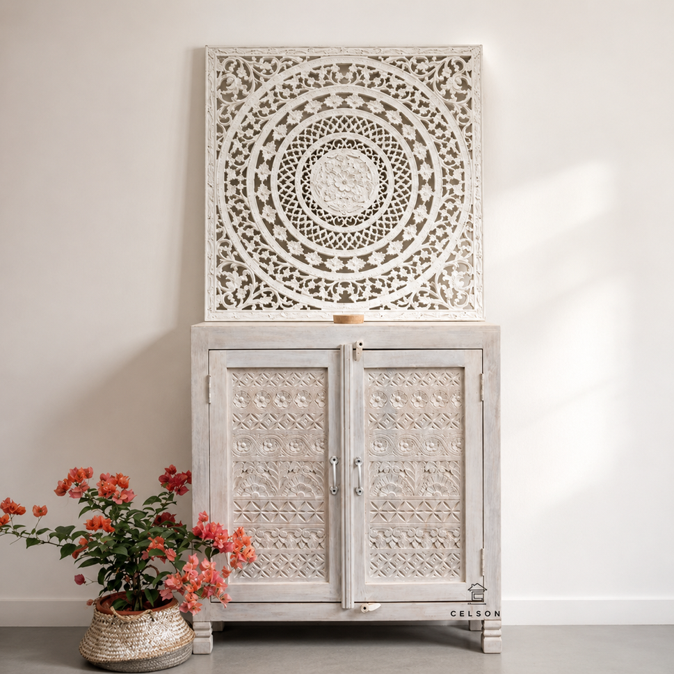 Adora Carved Wooden Chest