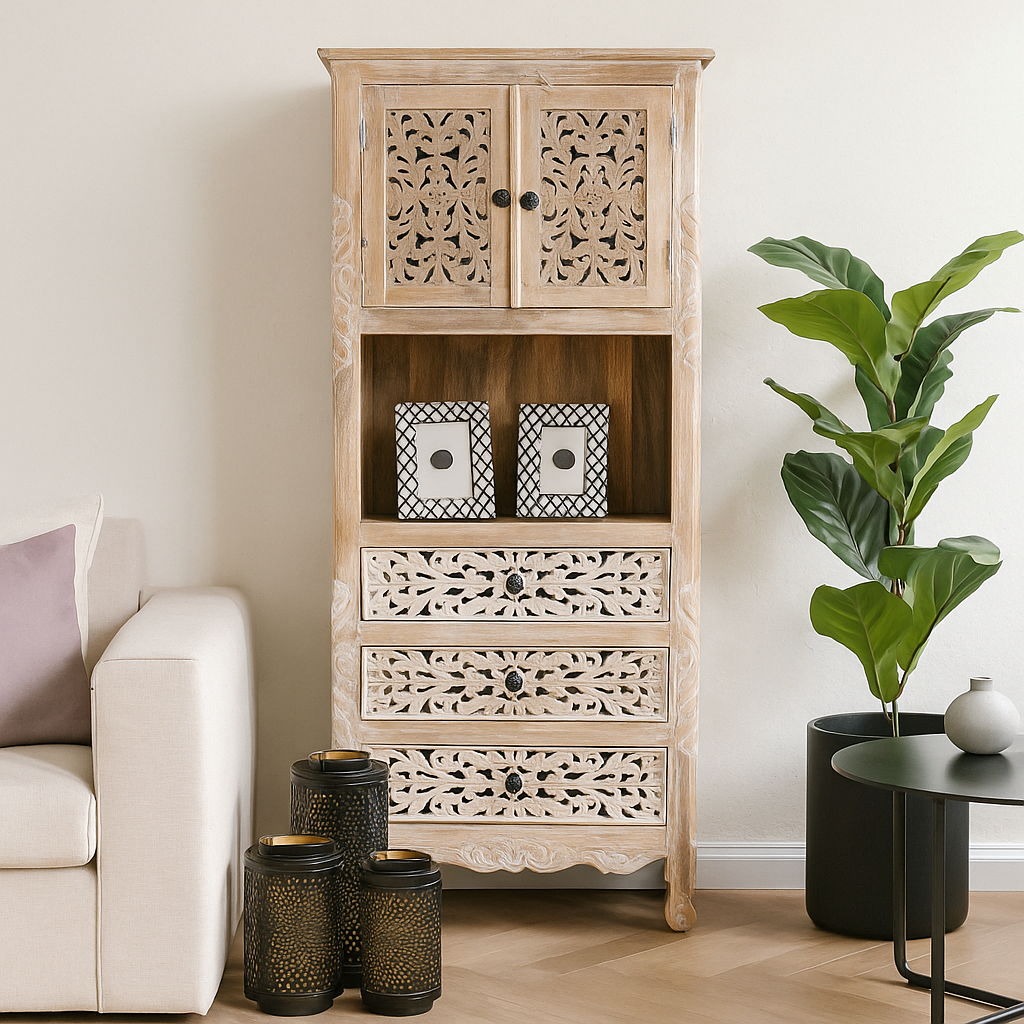 Amory Hand Carved Cabinet