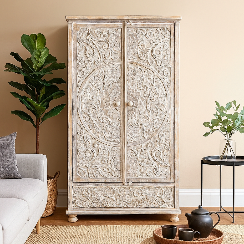 Kate Hand Carved Almirah