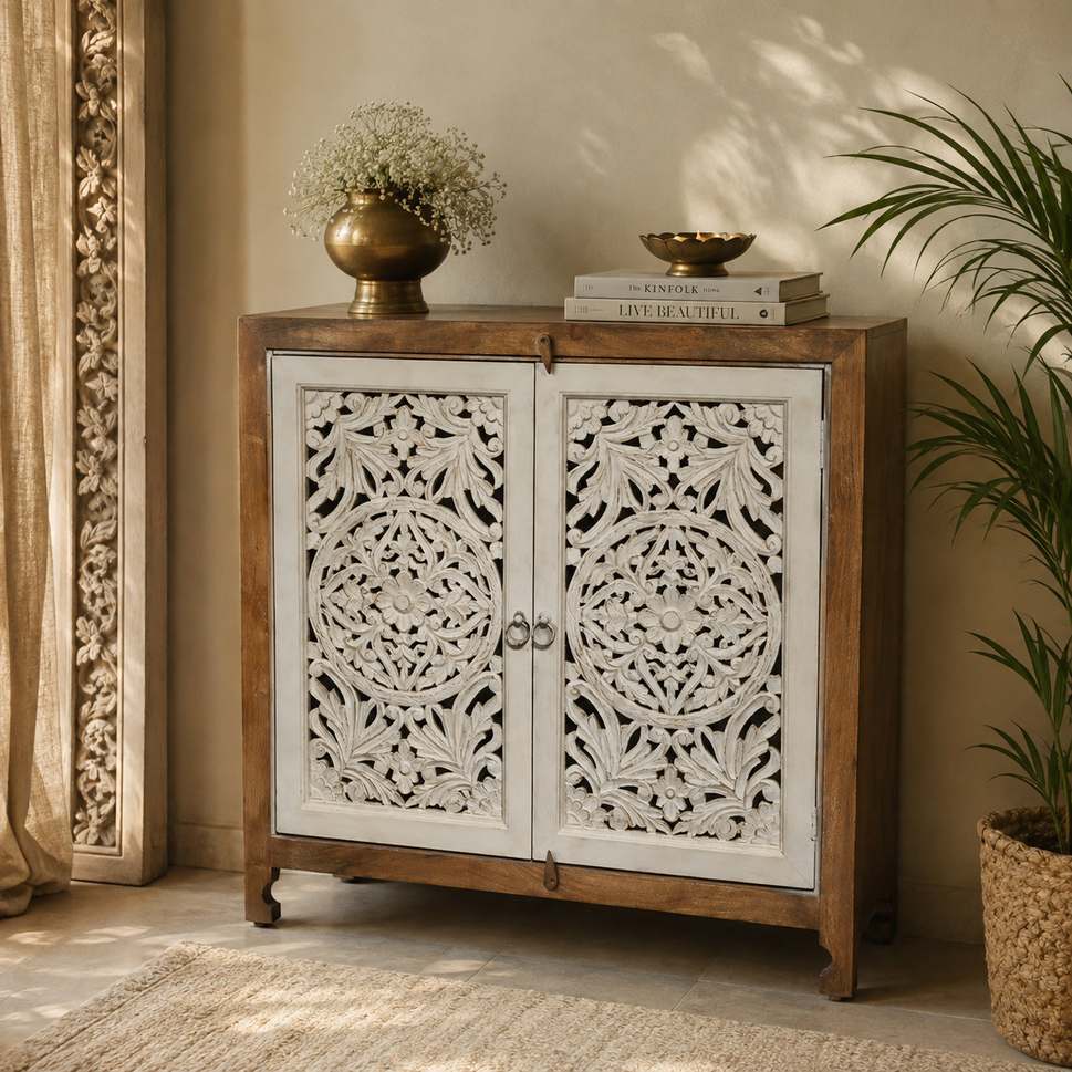 Nayyar Carved Wooden Cabinet