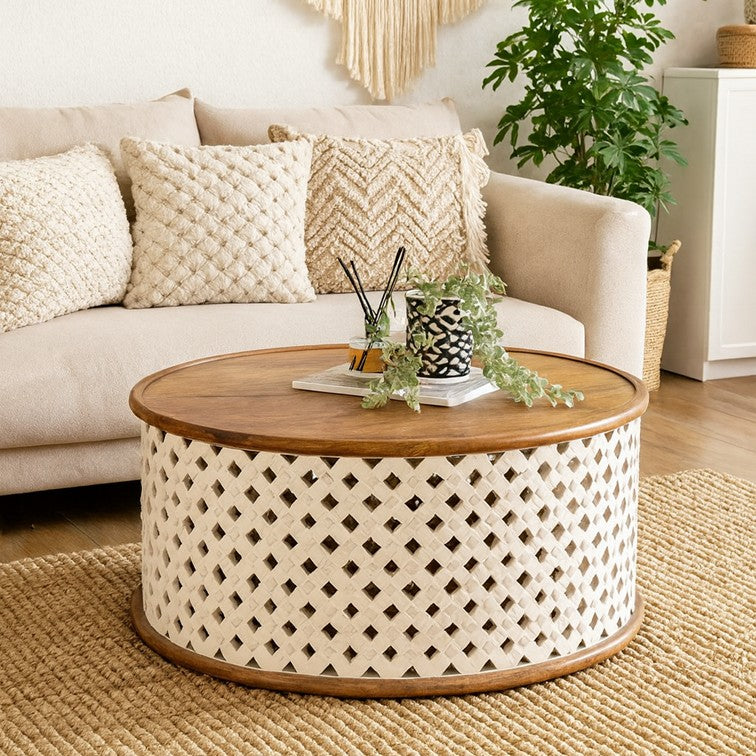 Claire Carved Coffee Table