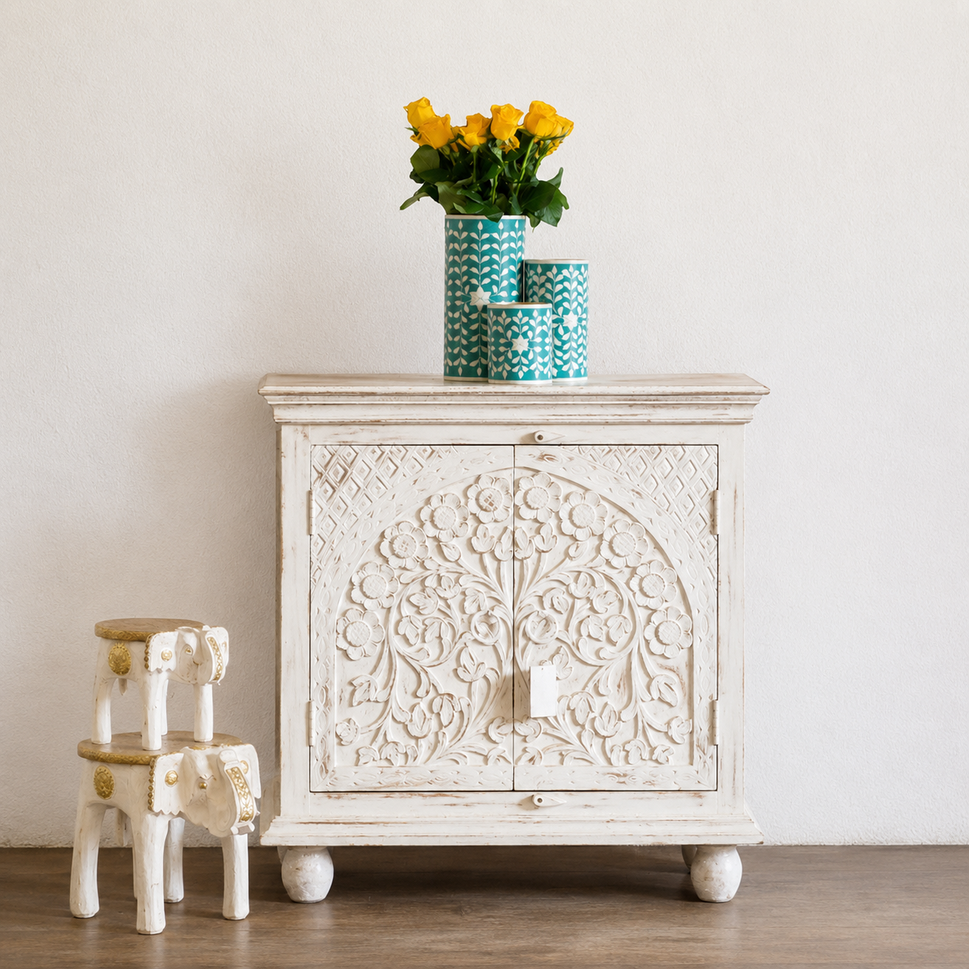 Tara Carved Wooden Cabinet