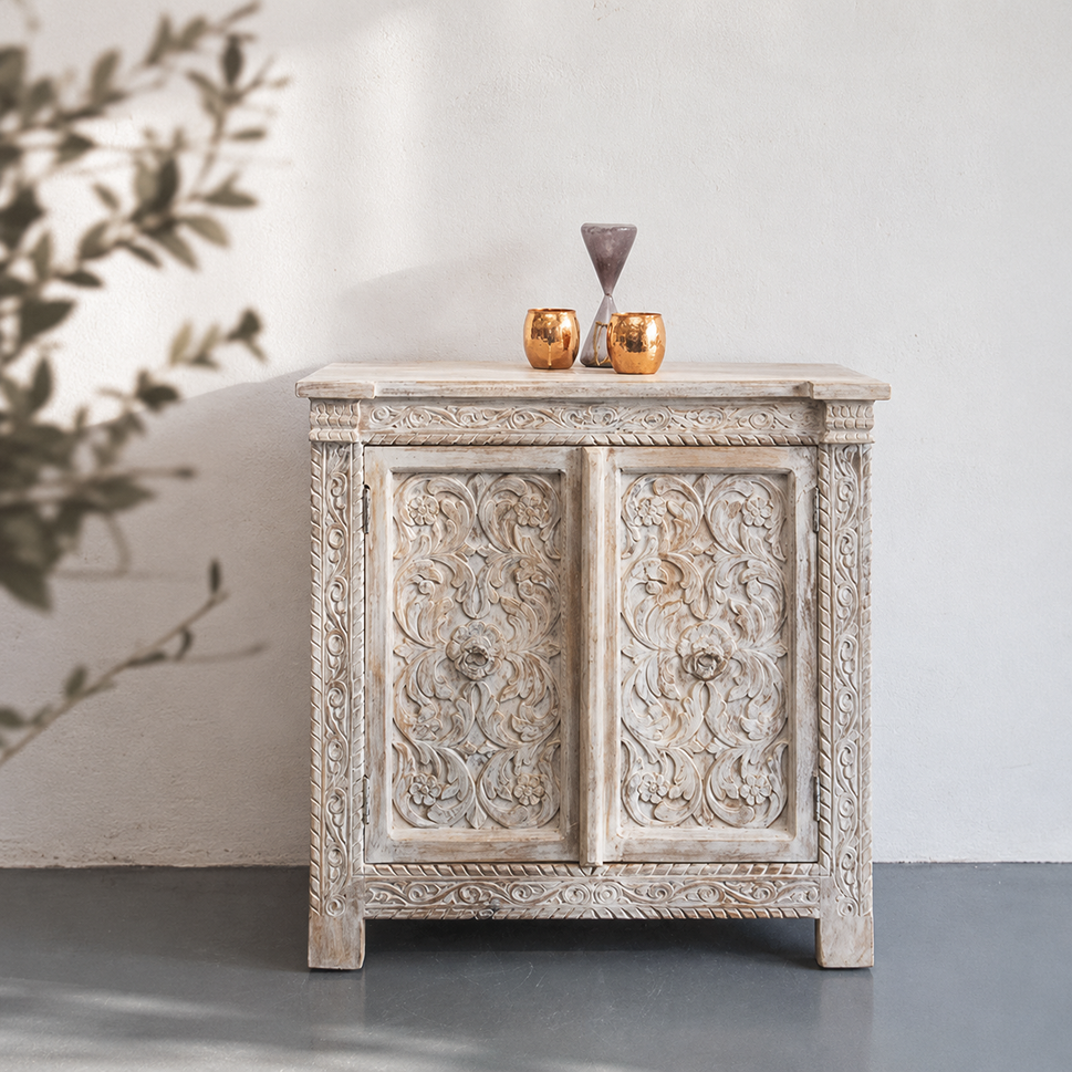 Ciri Carved Wooden Chest