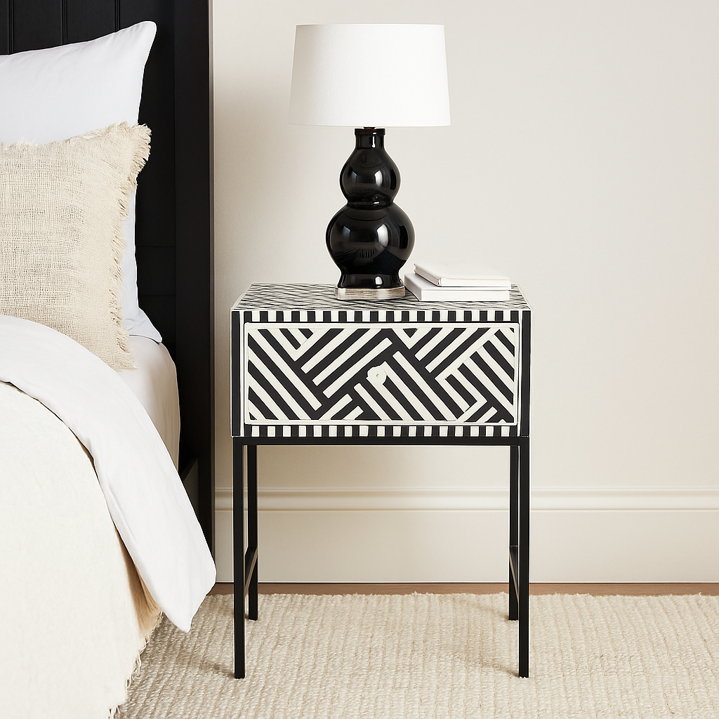 Willie Bone Inlay Bedside