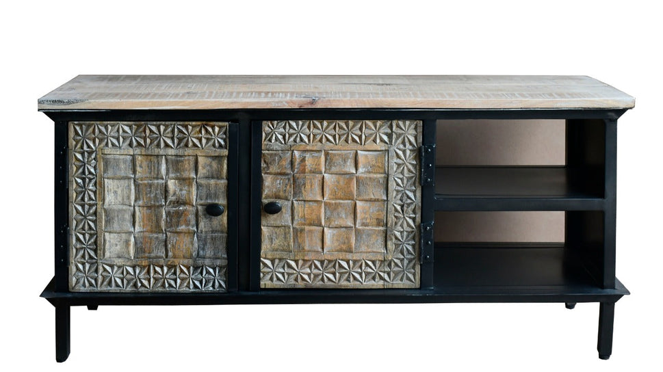Austin Hand Carved Wooden TV Cabinet