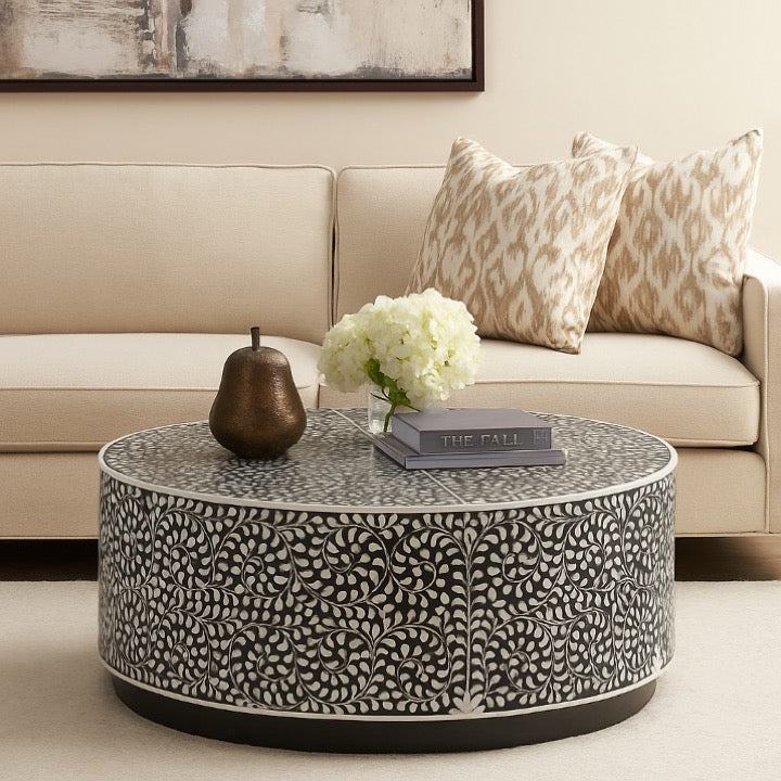 Brain Mother of Pearl Inlay Coffee Table