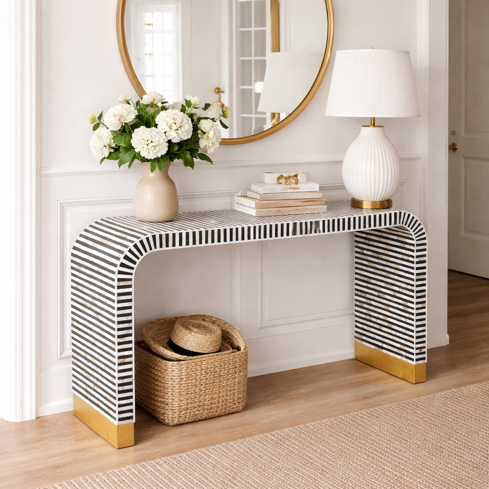 Chelsie MOP Inlay Console Table