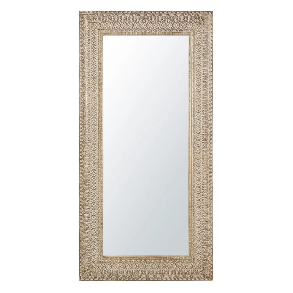Steve Carved Wooden Mirror