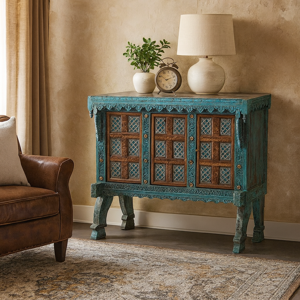 Donnis Damchiya Wooden Bar Cabinet