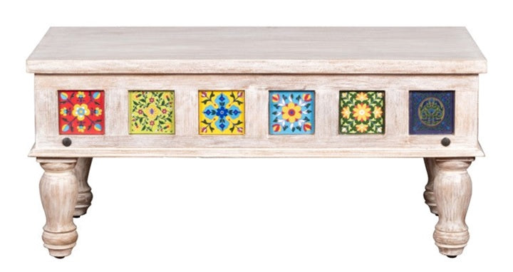 Willy Carved Tile Coffee Table