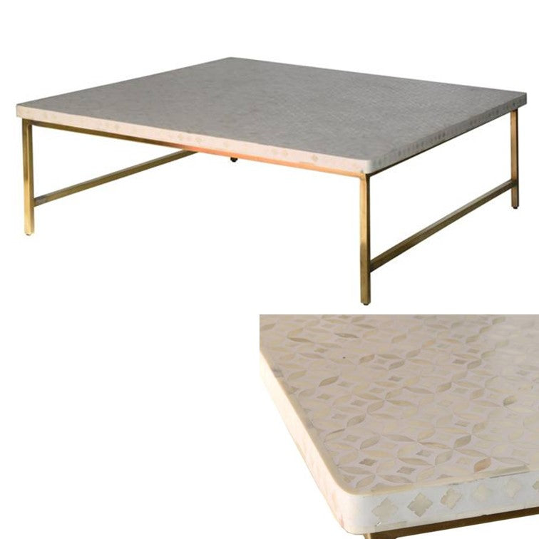 Duff Bone Inlay Coffee Table