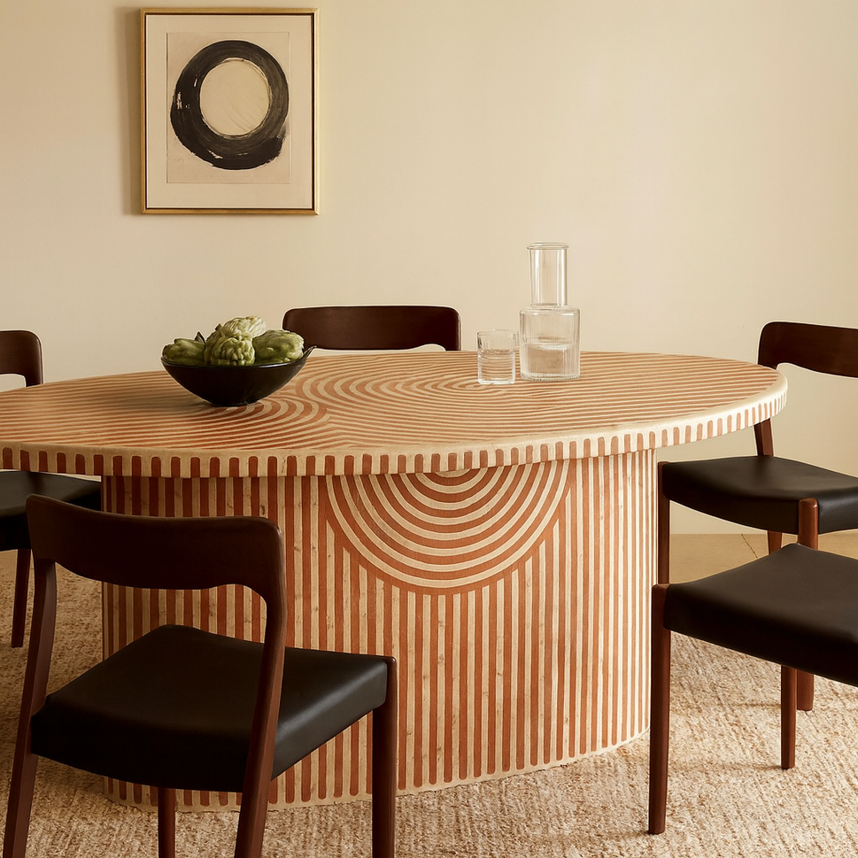 Clara Bone Inlay Dining Table