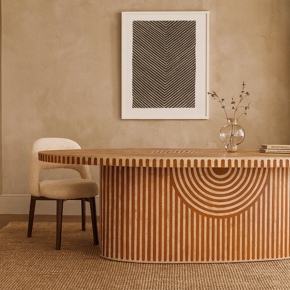 Clara Bone Inlay Dining Table