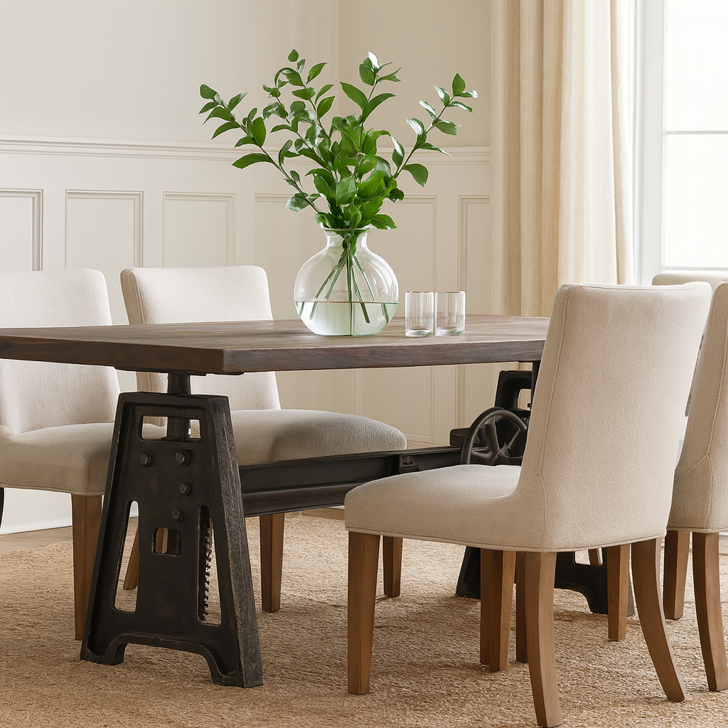 Natalia Hand Carved Wooden Dining Table