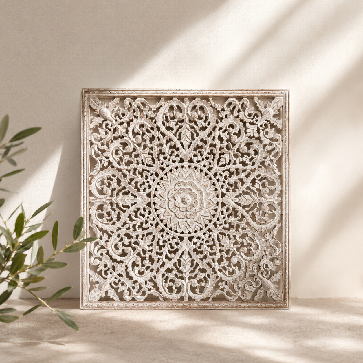Fink Carved Wall Panel Distressed