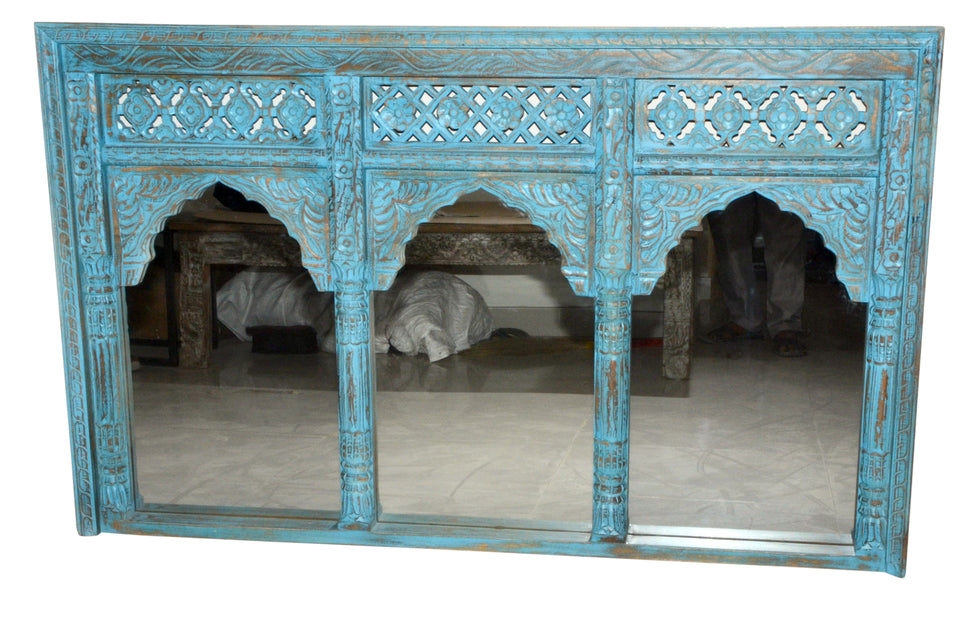 Patrick Hand Carved Wooden Mirror