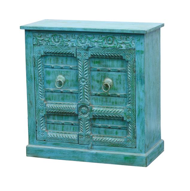Helms Carved Wooden Chest