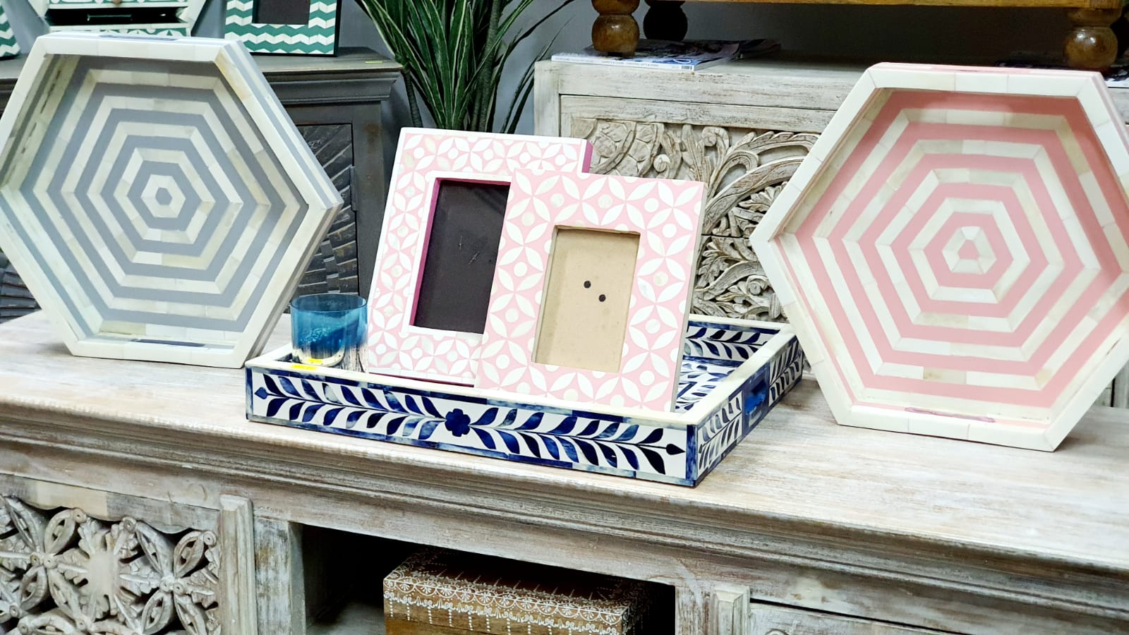 Jaskier Hexagonal Bone Inlay Tray
