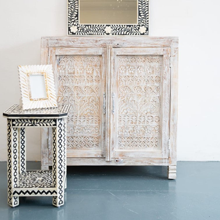 Anna Carved Wooden Chest