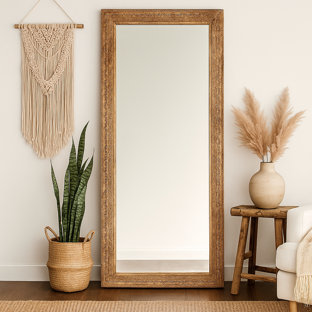 Hari Indian Wood Full Length Mirror