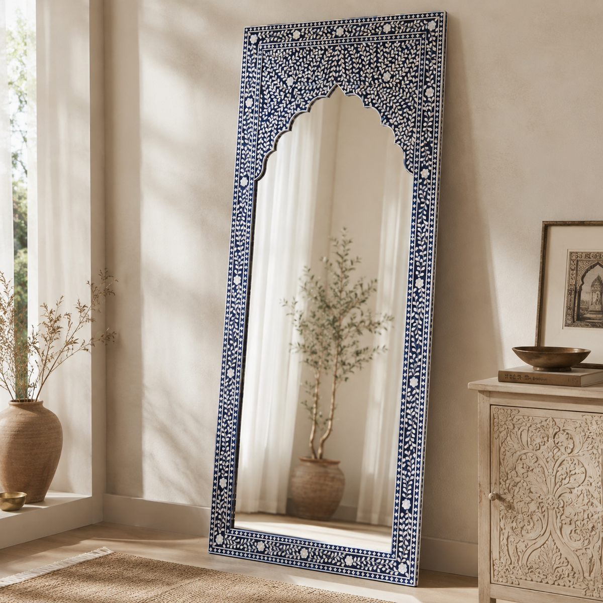 Carlo Mother of Pearl Inlay Mirror