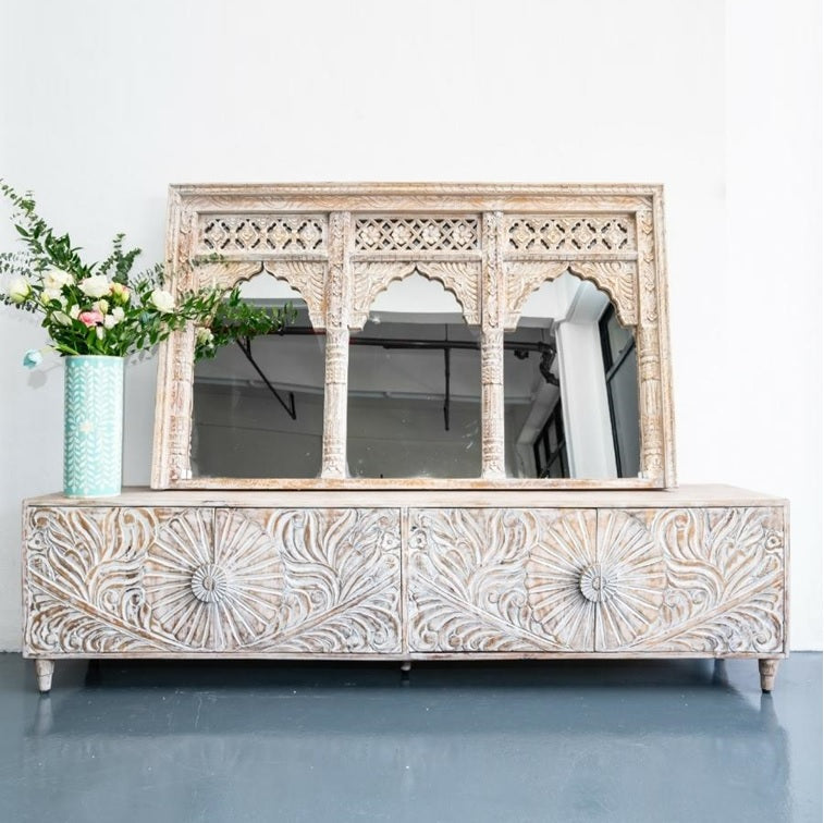 Chrisy Hand Carved TV Cabinet